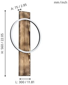 Eglo 99353 - Aplică perete LED BOYAL LED/12W/230V