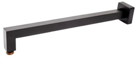 BRAT DUS FIX RECTANGULAR INULA, 400 MM, ALAMA, NEGRU Negru mat, Patrata