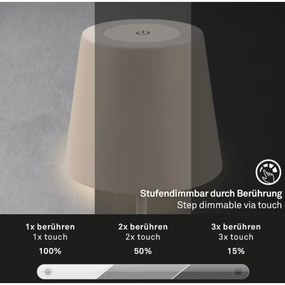 Lampă LED reîncărcabilă dimabilă de masă Briloner 7508011 LED/2,5W/5V IP44 bej