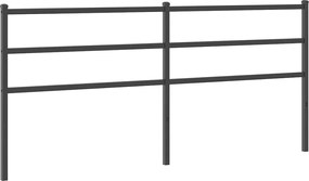 vidaXL Tăblie de pat de schimb metalică, negru, 180 cm