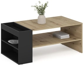 Masa de cafea Murcia stejar artizan/negru L100 cm