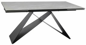 Masa extensibila Westin Ceramic DIAMOND crem/negru mat L160-240 cm