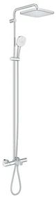 Coloana de dus cu termostat Grohe Tempesta 250 Cube finisaj crom lucios
