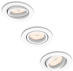 Philips 50393/31/PN - SET 3x Lampa incastrata DONEGAL 3xGU10/5,5W/230V
