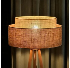 Lampadar Duolla YUTE BOHO 1xE27/15W/230V maro/bej