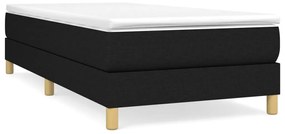 3120584 vidaXL Cadru de pat box spring, negru, 90x200 cm, textil