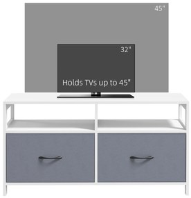 Suport Dulap TV pentru Televizoare de pana la 45”, cu Sertare Pliabile si Rafturi de Depozitare pentru Camera de Zi, Dormitor HOMCOM | Aosom RO