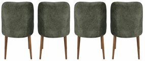 Set de scaune de sufragerie Dallas Dark Green, 4buc., 4 buc