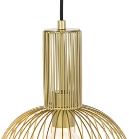 Lampă pendant de design aurie - Wire Whisk