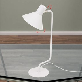 Veioza / Lampa de birou stil modern VIKTORIA alba