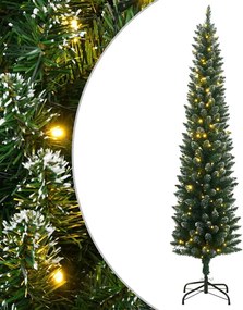 vidaXL Brad Crăciun artificial subțire cu 300 LED-uri, 210 cm