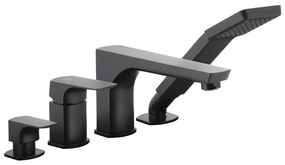 Baterie de cadă cu 4 orificii KFA Armatura 5535-210-81 MOKAIT alamă/negru mat