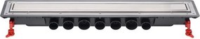 Set rigola dus plus capac Wirquin Venisio Expert finisaj inox 80 cm