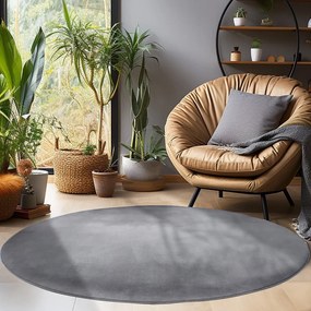 Covor gri lavabil rotund ø 120 cm Sky – Ayyildiz Carpets