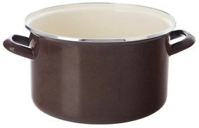 Orion Oală emailată cu margine Brown, 4 l, 4 l