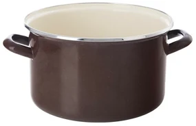 Orion Oală emailată cu margine Brown, 4 l, 4 l
