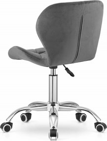 OFERTA Scaun de birou gri AVOLA VELVET II. calitate