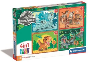 Jurassic World On the Loose 4 az 1-ben puzzle Clementoni