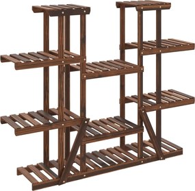 vidaXL Suport pentru flori, 110x25x110,5 cm, lemn masiv de brad