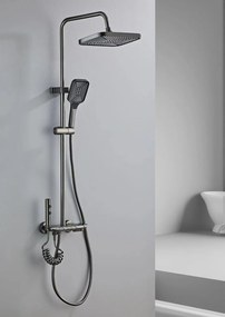 Coloana Dus 4 Functii, Gri, Polita Sticla, Smack
