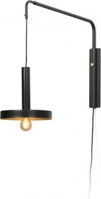 Aplica perete extensibila design modern WHIZZ negru/auriu