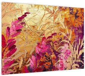 Tablou - Pictură abstractă de flori II. (70x50 cm)