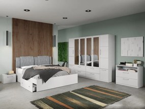 Set mobila dormitor complet Alb Adapto C19