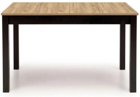 Masă de sufragerie extensibilă Tentempies (stejar craft auriu + negru) (pentru 4-6 persoane). 1116985
