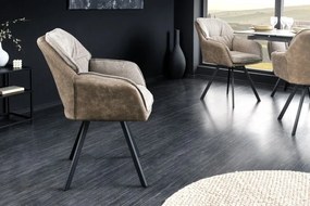 Scaun modern pivotant Lounger Vintage taupe