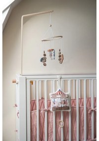 Apărătoare pentru pătuț roz deschis din bumbac organic 365 cm Blossom Pink – Cam Cam Copenhagen