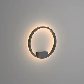 Aplica LED de perete design modern Rim negru 40cm