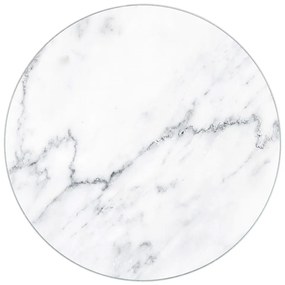 Suport din sticlă pentru vase fierbinți Wenko Marble, ø 20 cm, alb