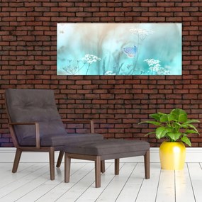 Tablou - Fluture în albastru (120x50 cm)