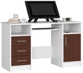 Masă PC Aziza (Alb + wenge). 1069610