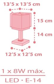 Dalber 64581N - Lampă LED pentru copii LITTLE FOX 1xG4/4W/230V roz