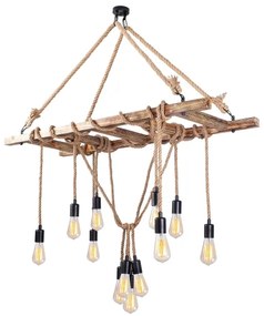 Candelabru suspendat pe cablu EREBOS 12xE27/40W/230V, maro