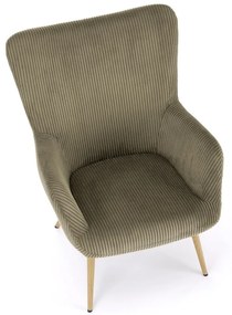 Fotoliu Amaro velvet olive H97 cm