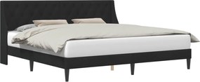 vidaXL Cadru de pat cu headboard Negru 180 x 200 cm Catifea