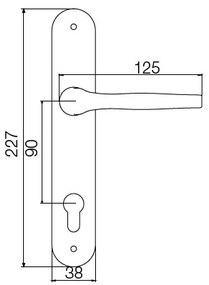 Maner cu sild distanta interax 90 mm model 701-230 (Culoare: Cupru)
