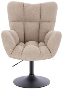 HR650N Latte Boucle Scaun Bază Neagră