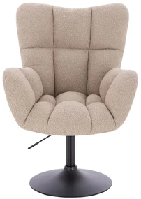 HR650N Latte Boucle Scaun Bază Neagră