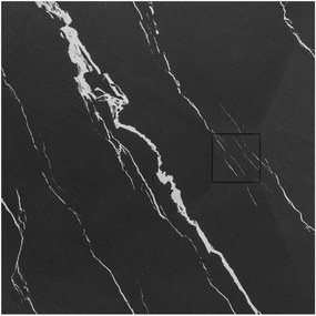 Cadita de dua Magnum Carrara neagra 90x90