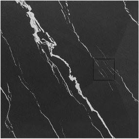 Cadita de dua Magnum Carrara neagra 90x90