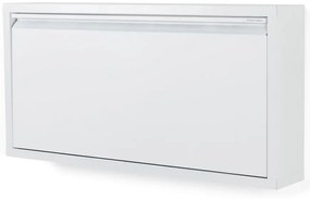 Pantofar alb cu deschidere înclinată din metal 75x37,5x12,5 cm Billy – Spinder Design