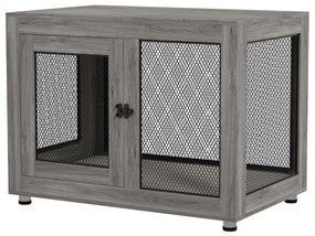 PawHut Cușcă pentru câini, Cușcă pentru căței, cu pernă rezistentă la apă, grilaj de oțel, piciorușe ajustabile, 94x60x71,5 cm | Aosom Romania