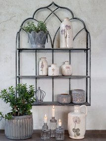 Etajera de perete din metal, cu 3 sertare, aspect vintage