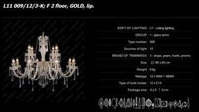 Lustra 12 brate cristal Bohemia L11 009/12/3-K