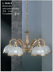 Candelabru cu 5 brate design italian realizat manual 3830
