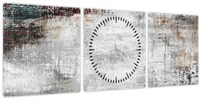 Tablou - Abstract pânză texturată (cu ceas) (90x30 cm)