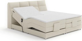 Pat electric reglabil, cu arcuri, bej, 180x200, GERONA NEW